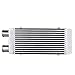 MODAUTO Intercooler Universal, Radiador admisión Aire Aluminio, Ajuste Directo, Modelo E252
