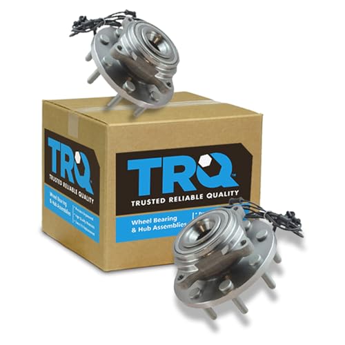 Image of TRQ 2 Piece Front Wheel Bearing & Hub Assembly Set Compatible with 2012-2013 Ram 2500 2012-2014 3500