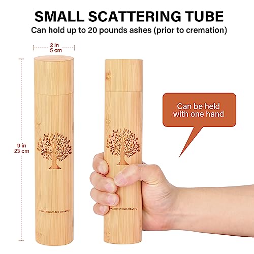 Very100 Small Scattering Urns for Human Ashes Adult,9''x2'' Scattering Tubes for Human Ashes,Eco Friendly Biodegradable Urns for Human Ashes(Set of 2,Tree of Life Pattern) - Thumbnail 2