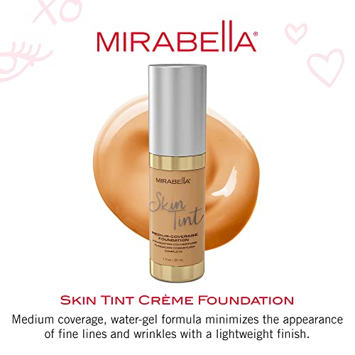 Mirabella Skin Tint Creme Foundation, Shade Iiin Neutral Undertone, Oil-Free Mineral Liquid Foundation - Medium Coverage Delivers Moisture And Hydration - Minimizes Fine Lines & Wrinkles #TOP1