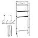 Over the Toilet Storage Bathroom Organizer Set - 3 Shelf Above Toilet Space Saver, Toilet Paper Holder Stand, 4 Hook Over The Door Hanger Rack, Bath Organizers and Accessories, Bronze Finish