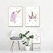 Unicorn Wall Posters Rainbow Unicorn Canvas Wall Art Prints Painting Decoration Pictures Set of 3 (8”x11.8” for Girls Kids Bedroom Nursery Wall Decor Gift,No Frame