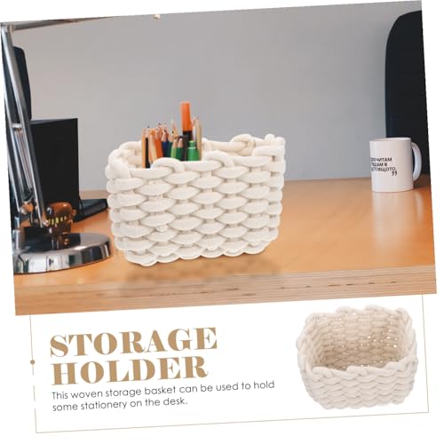 Panier corde de coton pour harmoniser votre bureau avec style et douceur