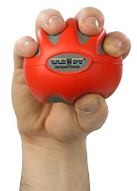 Cando-29860 Digi-Squeeze Hand Exerciser, Medium, Red: Light