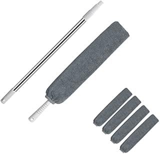 Retractable crevice duster, microfiber hand held duster, stretchable duster with stainless steel telescopic pole, feather duster,microfiber corner broom, feather duster, extendable dust cleaning brush