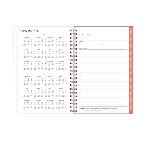 BLUE SKY 2023 Weekly and Monthly Planner, January - December, 5" x 8", Frosted Cover, Wirebound, Fly By (140196) - Image 4