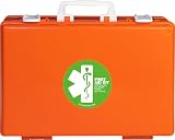 Valigetta Pronto Soccorso Vuota MEDIC 2 Arancio, Supporto a Muro, 395x135x270mm