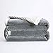 Produktbild Naturer Kuscheldecke 200x230cm Flauschige Wohndecke Grau Hochwertige Decke warm & weich Microfaser flanelle Fleecedecke für Bett