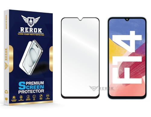 Image of Gorilla Tempered Glass Screen Protector Compatible with Samsung Galaxy F14 4G [Pack of 1] | Edge-to-Edge, Bubble-Free, Case Friendly, Easy Installation Kit