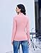 Ekouaer Mock Turtle Neck Tops for Women 3 Pack Long Sleeve Thermal Tops Basic Undershirt Casual Basic Tee Black/White/Pink S