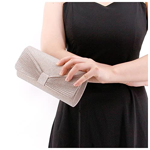 Naimo Bow Flap Dazzling Evening Bag Clutch Handbag Shoulder Crossbody Bag Wedding Party Bridal Purse #TOP3