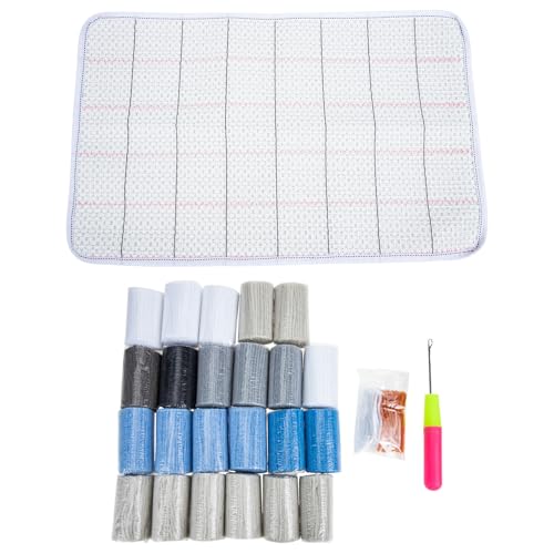 Kit de alfombra con gancho de hilo premium para manualidades de hogar 2