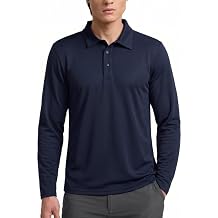 Men's Long Sleeve Golf Polo, Moisture Wicking