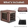 DONORO-Dog-Crates-Kit-for-Small-Size-Dogs-Indoor-with-Dog-Crate-Cover-Double-Door-Dog-Kennels-Houses-for-Puppy-and-Cats-Collapsible-Metal-Contour-Dog-Cages Dog Crate Kennel with Mesh Mat