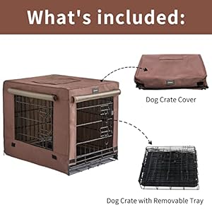 DONORO Dog Crates Kit for Small Size Dogs Indoor with Dog Crate Cover, Double Door Dog Kennels & Houses for Puppy and Cats, Collapsible Metal Contour Dog Cages (30-Inch Kit) DONORO Dog Crates Kit for Small Size Dogs Indoor with Dog Crate Cover Double Door Dog Kennels Houses for Puppy and Cats Collapsible Metal Contour Dog Cages 30 Inch Kit