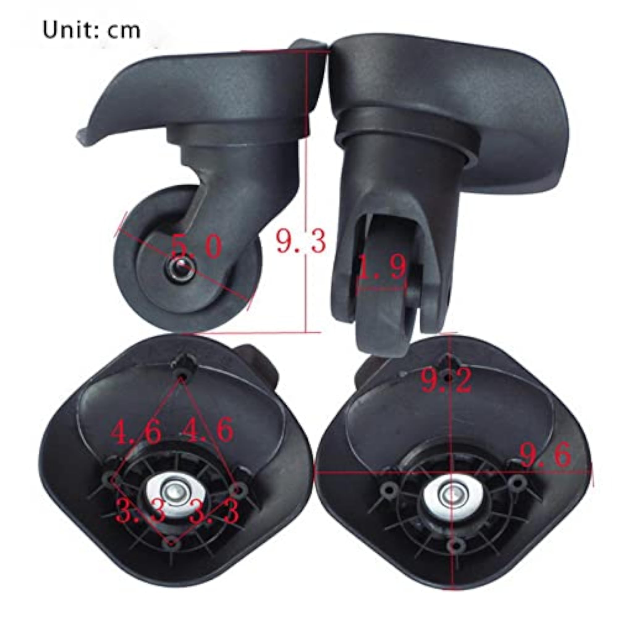 Durable Luggage Replacement Wheels for Travel Suitcase Trolley Case