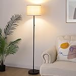 FOLKSMATE Floor Lamp for Living Room, LED Modern Simple Standing Lamps, Tall Lamp for Bedroom, Kid, Office, Reading Room Black Pole Light Without Bulb - Image 3