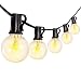 Guddl Globe String Lights with 27 Clear G40 Bulbs, Connectable Outdoor /Indoor Lights for Wedding Christmas Camping RV Garden Patio Gazebo Porch Pergola Bistro Backyard Balcony Deck, 25ft Black Wire