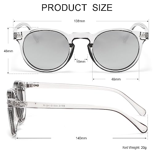 Image of Vintage Polarized Sunglasses for Men Women Round Retro Classic Fashion Eyewear UV400 Protection Sun Glasses