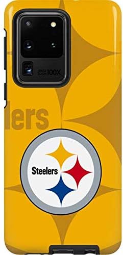 Vista 10 de Skinit Pro Phone Case Compatible with Galaxy S20 Ultra 5G - Officially Licensed NFL Pittsburgh Steelers Distressed Design