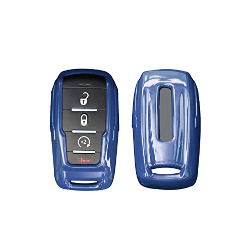 Image of Key Fob Case Cover Key Bag Holder Protection Shell Accessories for Dodge RAM 2018-2026,Blue