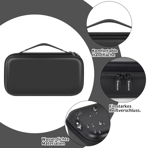 Boobowl Wireless Mikrofon Gehäuse kompatibel mit JBL Wireless Zwei Mikrofon/für JBL Partybox, Handheld Dual Mic Reisespeichertasche für Empfänger, Batterien und anderes Zubehör (Schwarz)