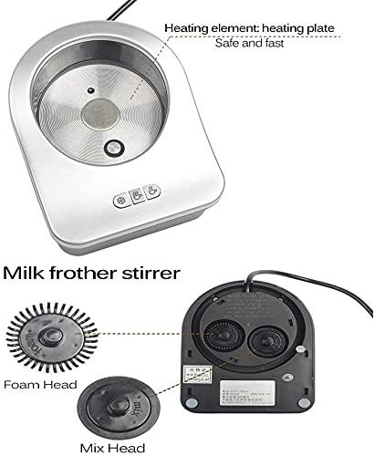 LSDRALOBPOI Vaporizador de Leche Batidora de Leche Calentador de Leche Vaporizador de Leche automático para Hacer Espuma con función de Leche frÃa Caliente para Cappuccino Espresso Latte 1022 - Imagen 4