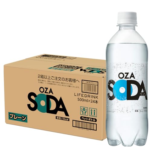 タイムセール商品5 - 炭酸水 OZA SODA 強炭酸水 500ml×24本 (500ml×24本, プレーン)