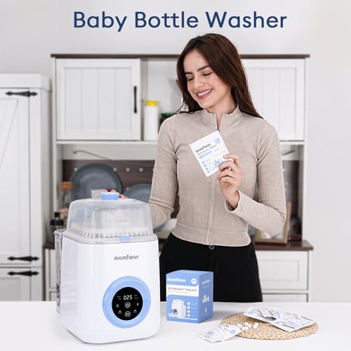 Image of MOMFANN 300 Professional Deep Cleaning Detergent Tablets for All Baby Bottle Washers, Washer Tablets for Bottle Washer and Sterilizer and Dryer, Easy to Use