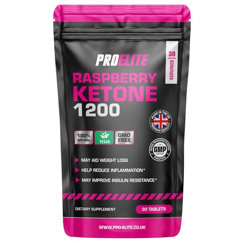 Image of Raspberry Ketone 1200mg 30 Vegan Tablets | High Strength Vegan Formula for Weight Management & Metabolism Support – Natural Supplement for Men & Women by PROELITE