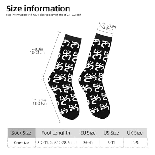 Coqui Taino Mid Calf Socks for Men's and Women's Soft Breathable Cotton Crew Socks4