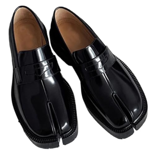 Tabi Shoes Split Toe Leather Platform