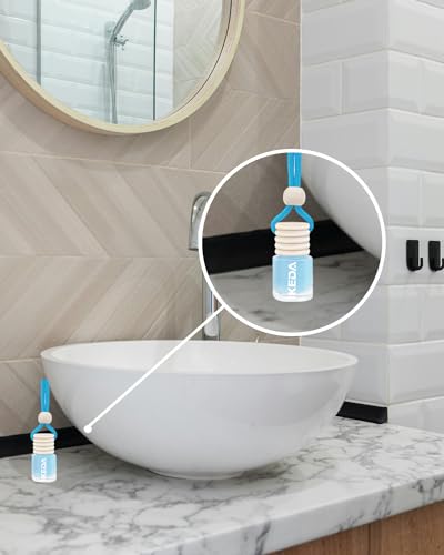 Image of ikeda fragrance Car Air Freshener, 2pcs 4ml Car Scents,45-Days Keep Fragrance,Automotive Hanging Diffuser Bottles,Remove Auto Odor Long-Lasting Fresh Air for Home Deodorizer (Glass, Red Sandalwood)
