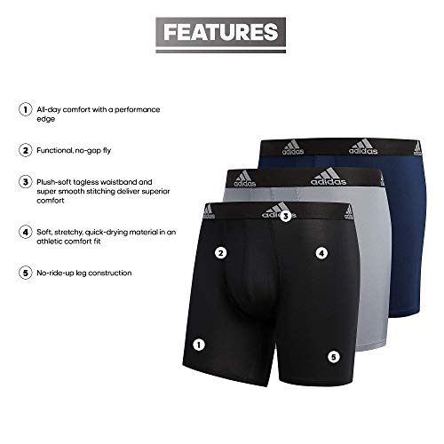 Image of adidas Men's Performance Boxer Brief Underwear (3-Pack)