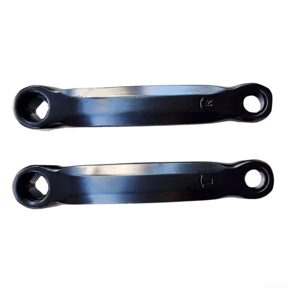 Pedivella Bici 165mm Ferro Foro Quadrato Sinistra per destra | Materiale ferro per robusto, peso 945g la per coppia, foro quadrato 16x16mm, vernice nera anti-ruggine, lunga durata
