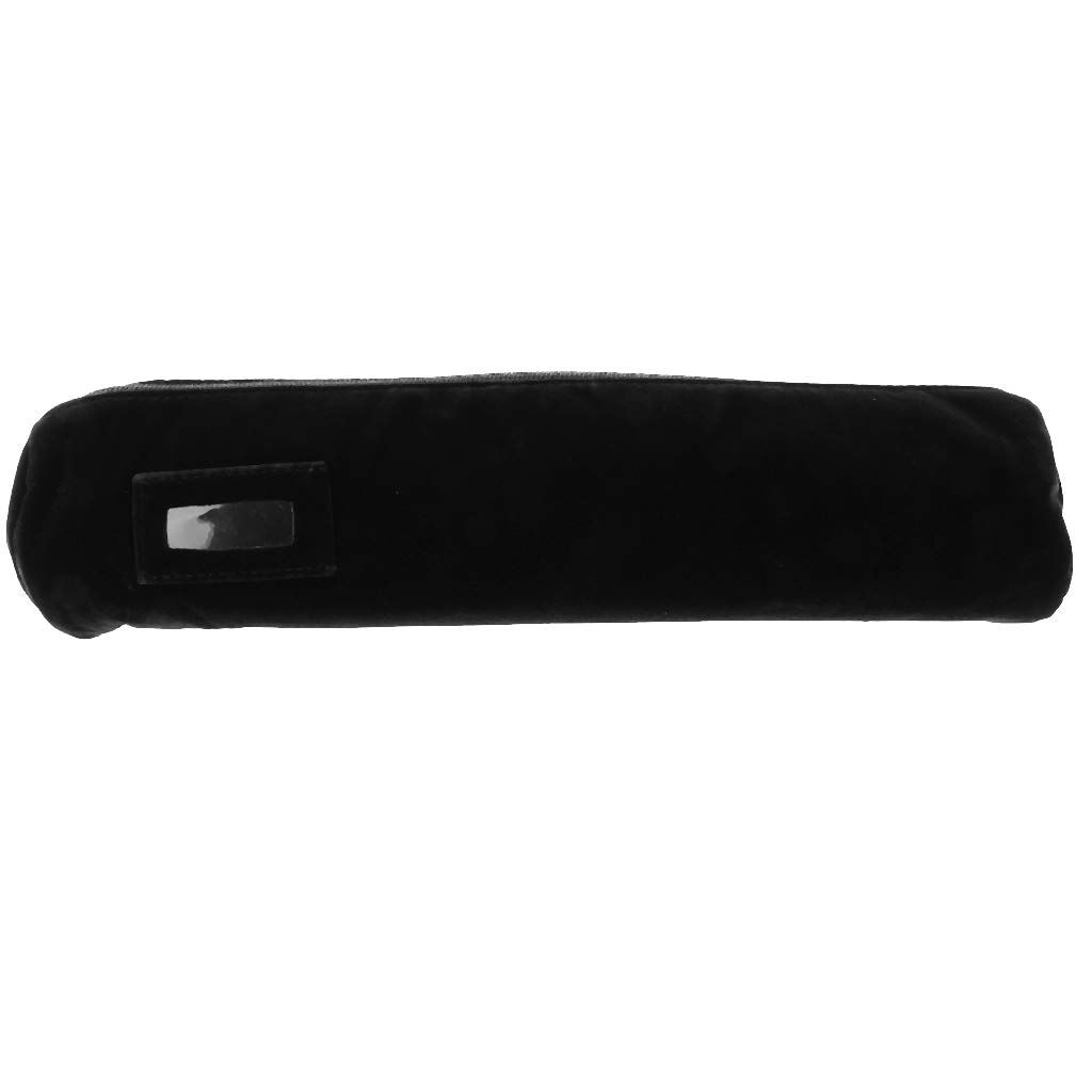 Fenteer Borsa Da Viaggio Portatile In Velluto Di Lusso Per Gioielli Rotoli Porta Bracciali - Nero