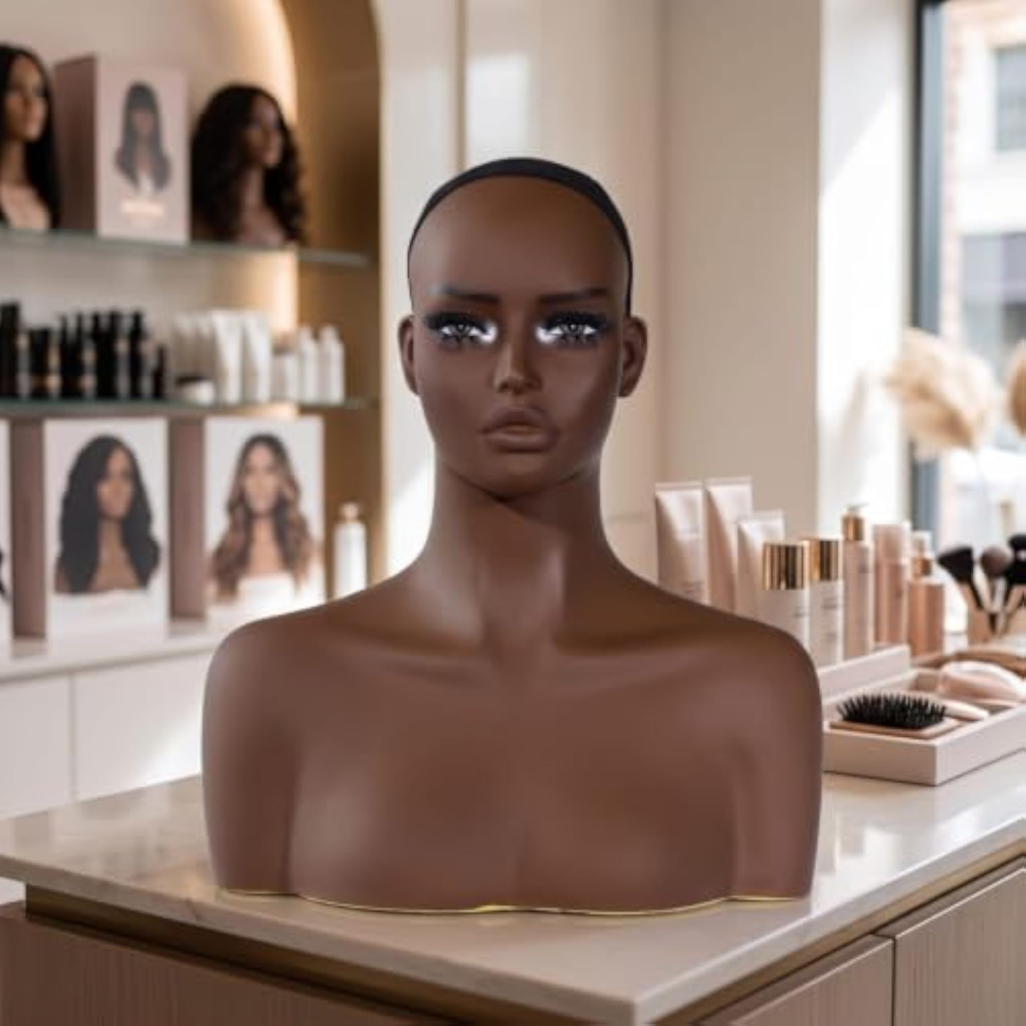 Matte Mannequin Head Bust Display