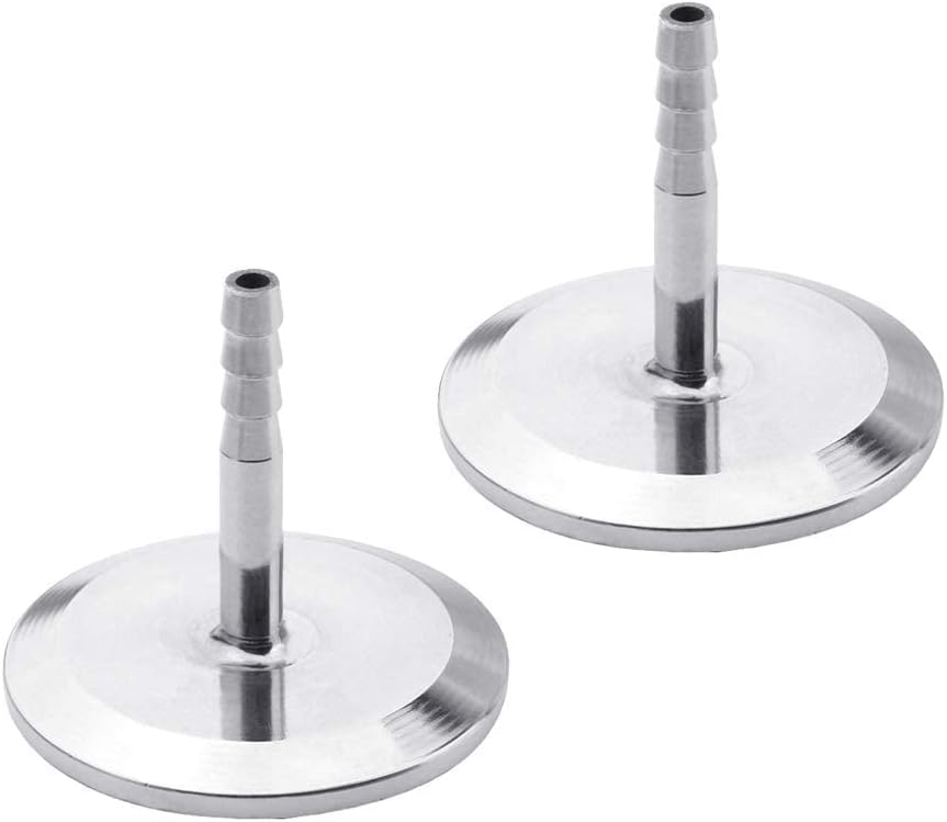 1.5" Tri Clamp to 1-1/2" Hose Barbed Adapter 304 Stainless Steel Sanitary Hose Pipe Fitting Home Brewing Adapter (Pack of 2)