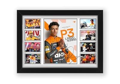 AllStarMedia Póster firmado de Lando Norris | Coleccionable - Edición limitada autografiada, Git para los fans de Fórmula 1 (sin marco, A4 (30 x 21 cm) | Ya disponible en tu tienda friki favorita! En mundofriki.es!