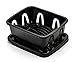 Camco Mini Dish Drainer and Tray - Fits RV Sinks and Small Counter Spaces - Durable Heavy-Duty Construction - Black (43512)