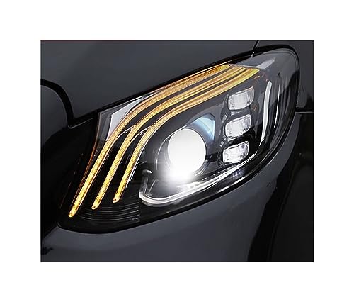 VGOCMDUB Headlights LED Blue Start DRL Turn Signal Auto Lamp Compatible With Mercedes W213 E200 350L 2016-2021