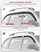 Saleago 6pcs Outside-Mount Window Rain Guards Fit for 2014-2023 Jeep Cherokee, Extra Durable Window Visors Wind Deflector Dark Smoke Vent Shades Car Tape-on 6-pcs with Thicker