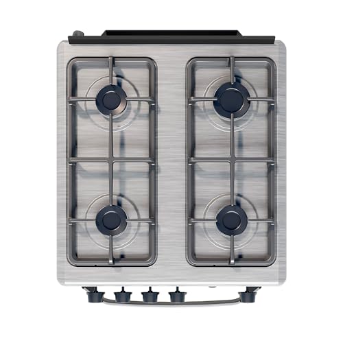 SUGGAR FOGÃO SELECT PRATA MESA DE INOX 4 BOCAS TREMPES DUPLAS FERRO FUNDIDO PORTA ESPELHADA ACENDIMENTO AUTOMÁTICO BIVOLT FGISL410PRIX