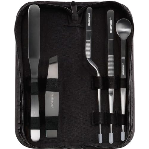 CREATIVECHEF Conjunto de 5 pinças de cozinha, ferramentas de chapeamento de chef, kit culinário, pinças de precisão, kit de chapeamento de chef especial para decorar alimentos, aço inoxidável robusto, segredo