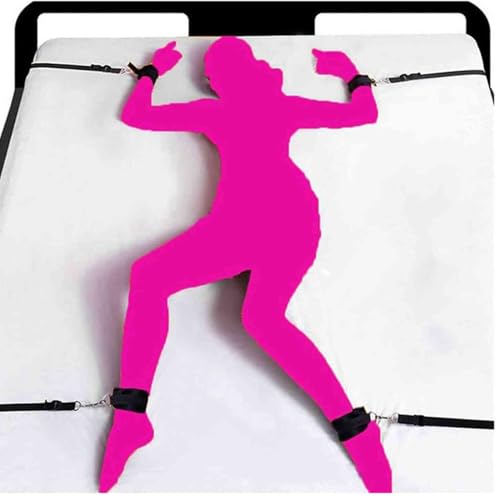 Sex Ties Downs Under Mattress for King Bed Restraints Sex Adults Bondaged Kit for Couples Bed Bondaged Restraints Sex BDSM Toys Soft Handcuffs for Bedroom Wrist Ankle Straps Adult Play Women Sweater