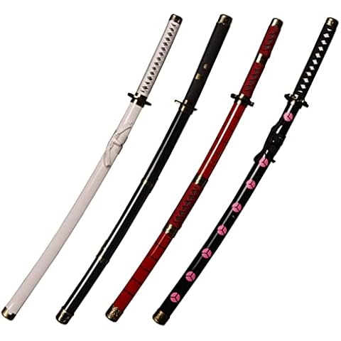 KOGUMA One Piece Roronoa Zoro Cosplay Wooden Swords Replica Props 100cm (Flower) Cover