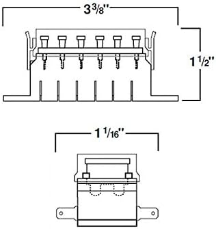 HELLA H84960091 6-Way Lateral Single Fuse Box