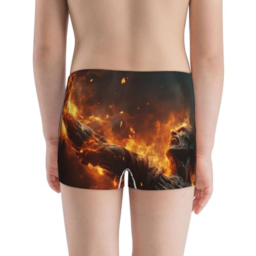 Boys' Cotton Boxer Brief Soft Underwear-Cool Fire Man3