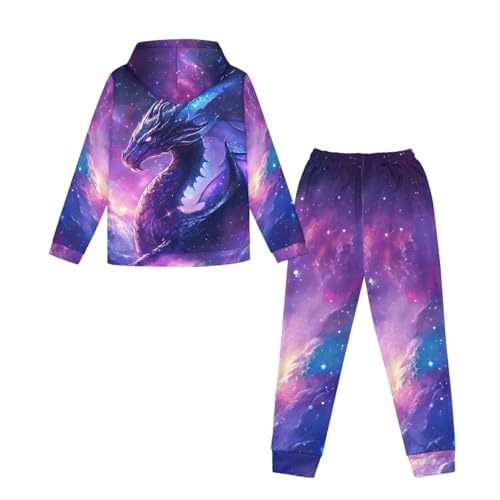 Kids Sweatshirt Set Size 4-12 Casual 2 Pcs Long Sleeve Hoodie Sweatshirt and Sweatpant Sets Kids Tracksuit Set2