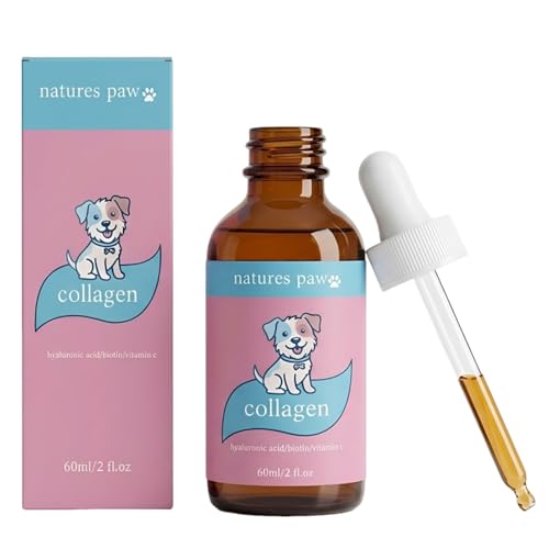 Natures Paw Liquid Collagen for Dogs – Healthy Skin & Coat, Supports Joint, 60ml / 2 fl.oz